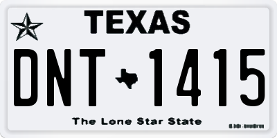 TX license plate DNT1415