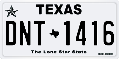 TX license plate DNT1416