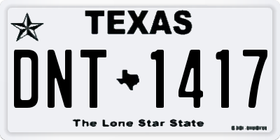 TX license plate DNT1417