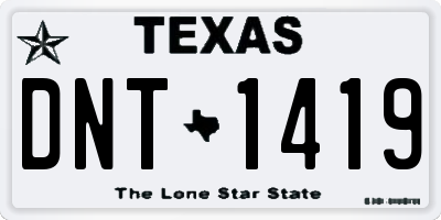 TX license plate DNT1419