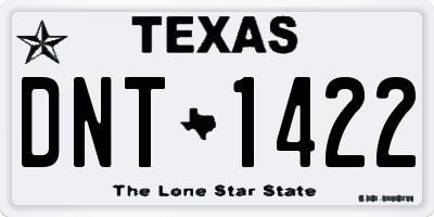 TX license plate DNT1422