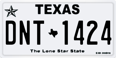 TX license plate DNT1424