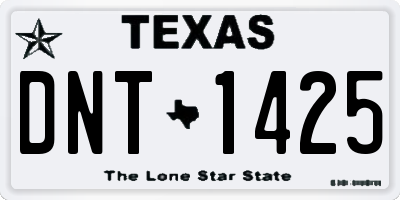 TX license plate DNT1425