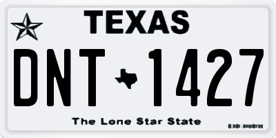 TX license plate DNT1427