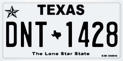 TX license plate DNT1428