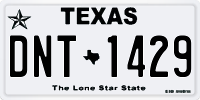 TX license plate DNT1429