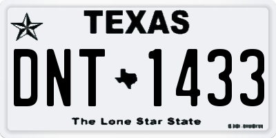 TX license plate DNT1433