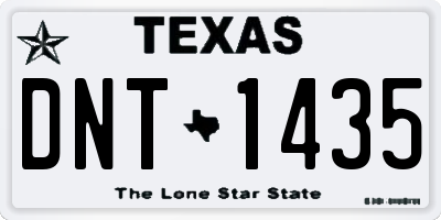 TX license plate DNT1435