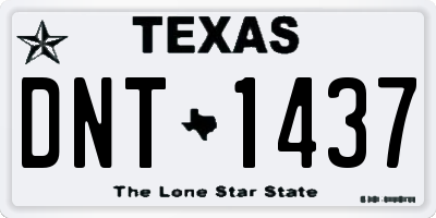 TX license plate DNT1437