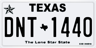 TX license plate DNT1440