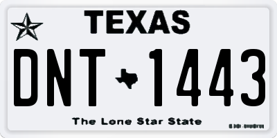TX license plate DNT1443
