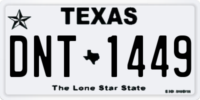 TX license plate DNT1449