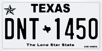 TX license plate DNT1450