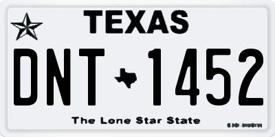 TX license plate DNT1452
