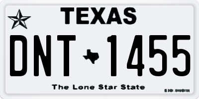 TX license plate DNT1455