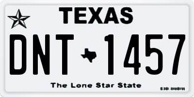TX license plate DNT1457