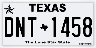 TX license plate DNT1458