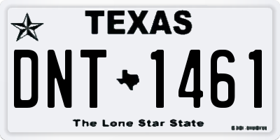 TX license plate DNT1461