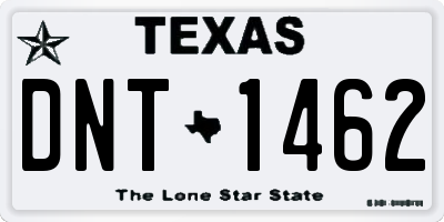 TX license plate DNT1462