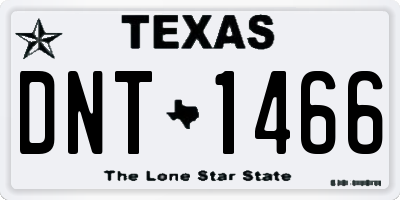 TX license plate DNT1466