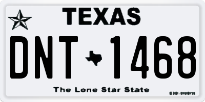 TX license plate DNT1468