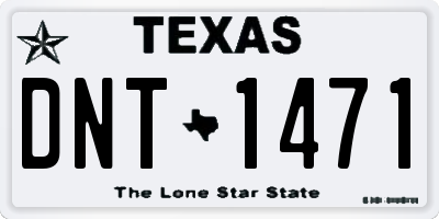 TX license plate DNT1471