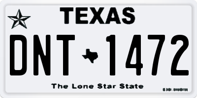 TX license plate DNT1472