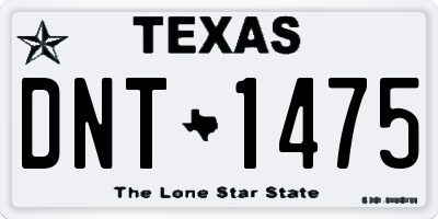 TX license plate DNT1475