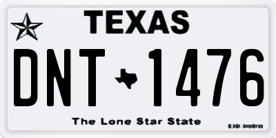 TX license plate DNT1476