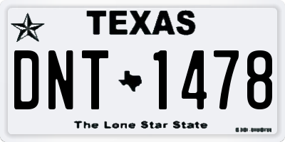 TX license plate DNT1478