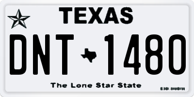 TX license plate DNT1480