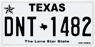 TX license plate DNT1482