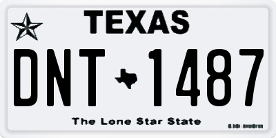 TX license plate DNT1487
