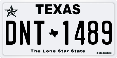 TX license plate DNT1489