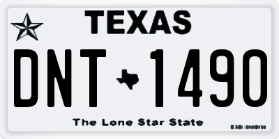 TX license plate DNT1490
