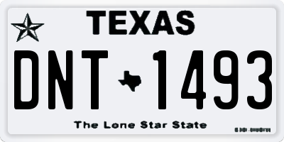 TX license plate DNT1493
