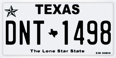 TX license plate DNT1498