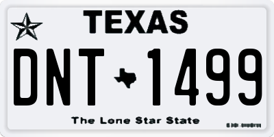 TX license plate DNT1499