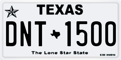 TX license plate DNT1500