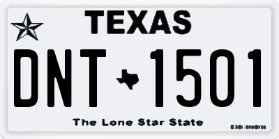 TX license plate DNT1501