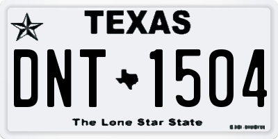 TX license plate DNT1504