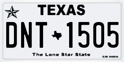 TX license plate DNT1505