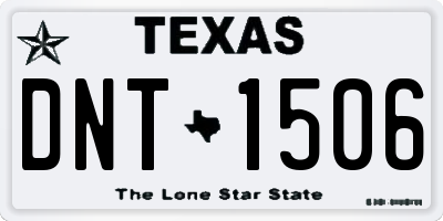 TX license plate DNT1506