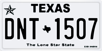 TX license plate DNT1507