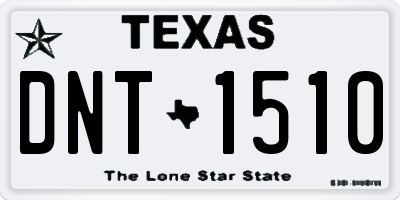 TX license plate DNT1510