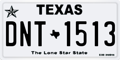 TX license plate DNT1513