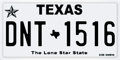 TX license plate DNT1516