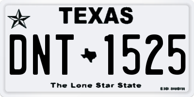 TX license plate DNT1525