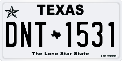 TX license plate DNT1531