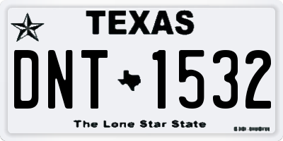 TX license plate DNT1532